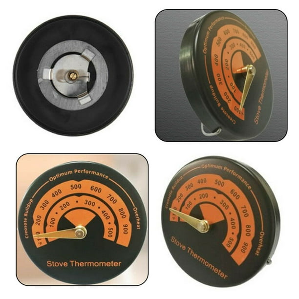 Fast Read Magnetic Wood Stove Pipe Fireplace Heat Temperature Gauge Thermometer 